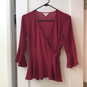 Candies Wrap Peplum Top